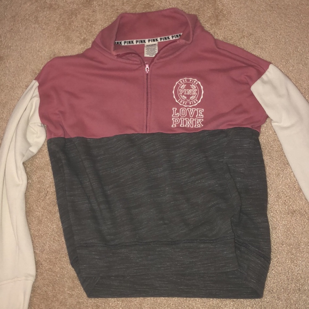 Victoria Secret Pink half zip sweatshirt